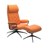 Stressless® Metro Star Base Recliner with High Back and Ottoman