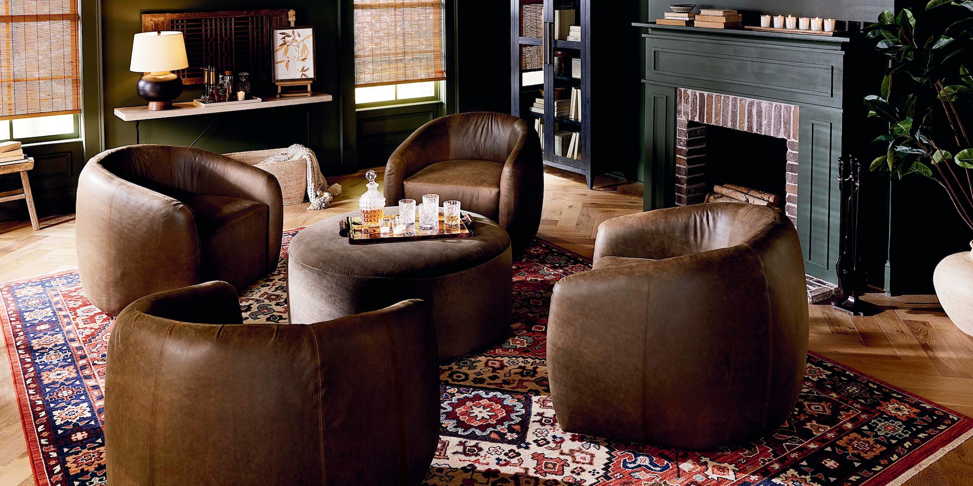Garner Leather Barrel Swivel Chair Chairs Bassett Furniture 6 Garner Leather Barrel Swivel Chair Chairs Bassett Furniture 6