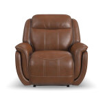 Swift Hazelnut Leather Power Recliner with Power Headrest & Lumbar - Image 3