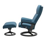 Stressless® Aura (M) Signature Base Recliner with Ottoman Recliners Stressless 9 Stressless® Aura (M) Signature Base Recliner with Ottoman Recliners Stressless 9