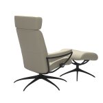 Stressless® Metro Star Base Recliner with Adjustable Headrest and Ottoman - Image 4