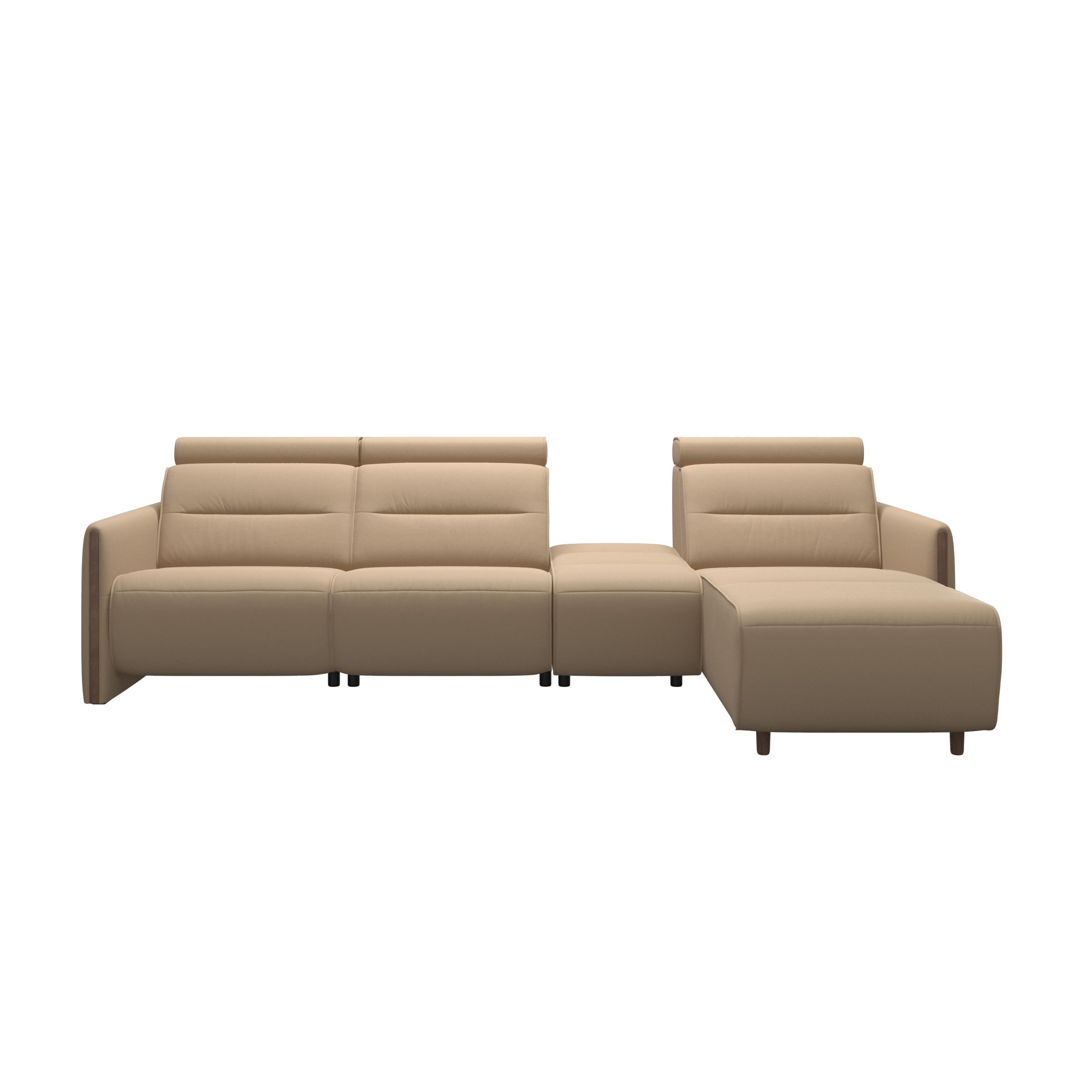 147047809420061_2400x2400_front Stressless® Emily Wood 2 seater + Center + Long Seat (M) (with 1 Power seat) - Image 1