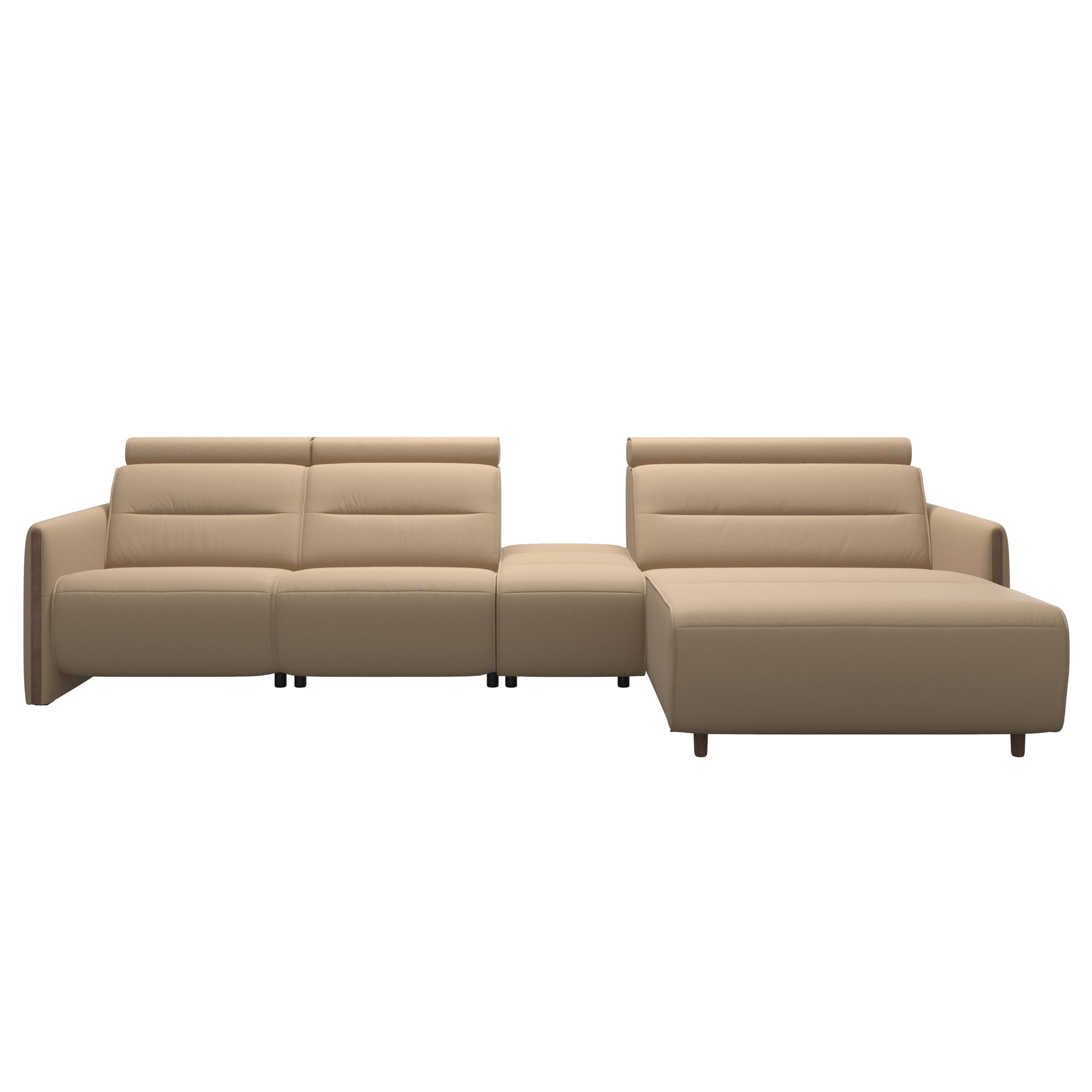 Stressless® Emily Wood 2 seater + Center + Long Seat (L) (with 1 Power seat)