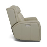 Grant Ivory Leather Power Reclining Loveseat with Power Headrests - Image 3