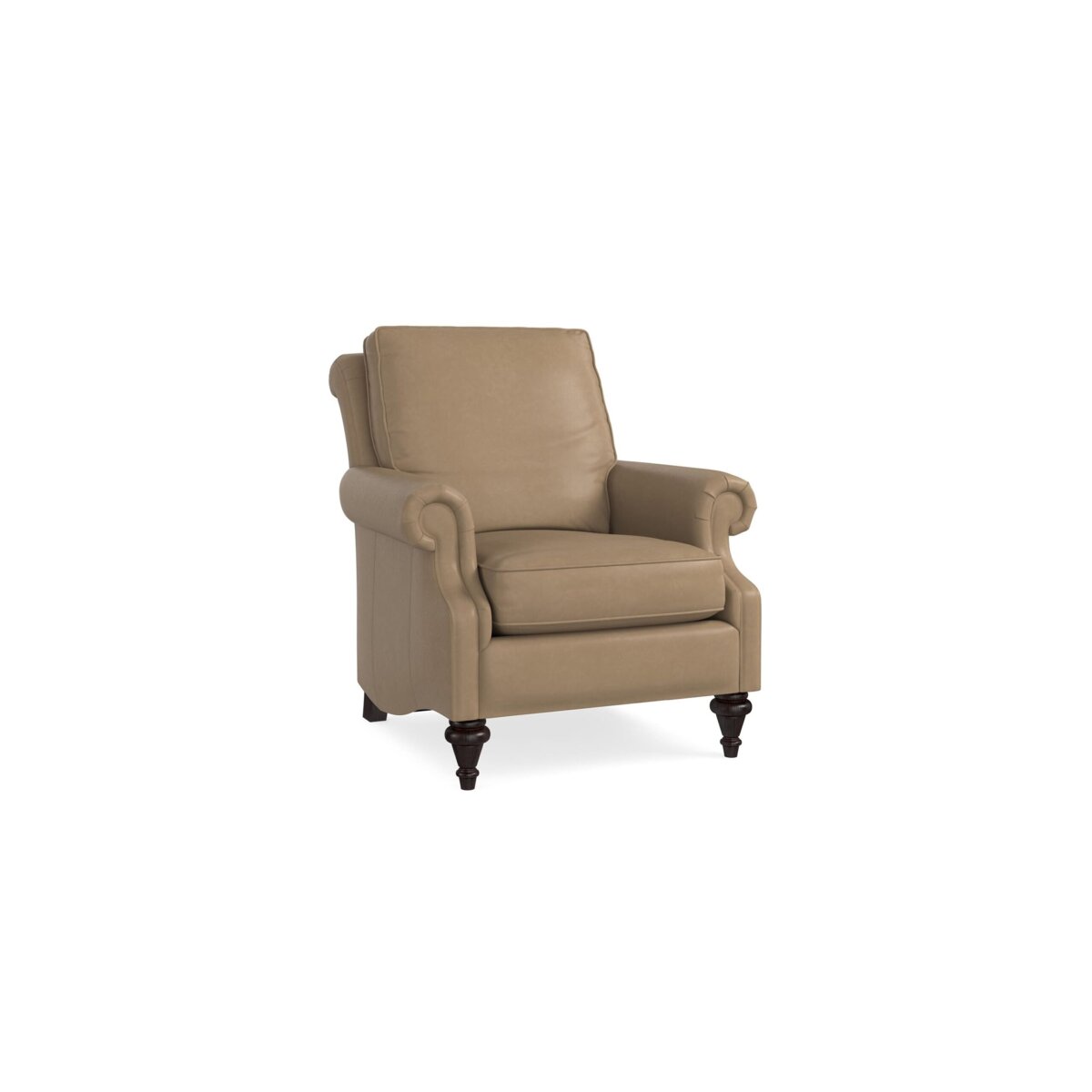 Oxford Panel Arm Leather Chair Chairs Bassett Furniture 4