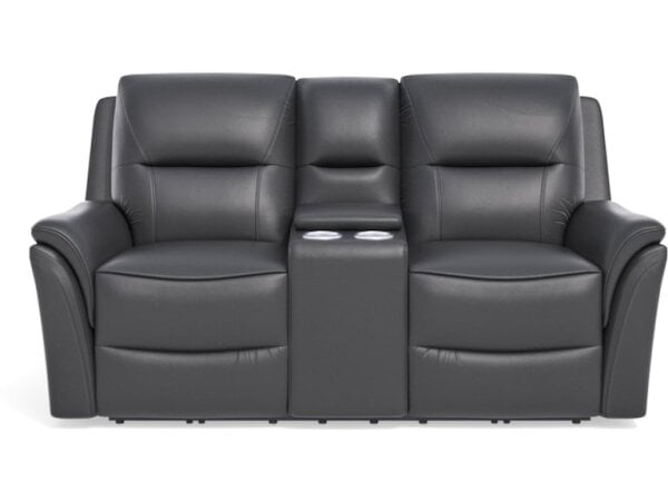 Fallon Power Reclining Loveseat with Console and Power Headrests Loveseats Customizable