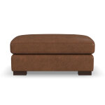 Endurance Chestnut Leather Ottoman - Image 2