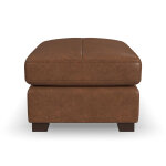 Endurance Chestnut Leather Ottoman - Image 3