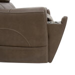 Carter Cappuccino Fabric Power Rocking Recliner with Power Headrest, Lumbar, Heat & Massage - Image 3
