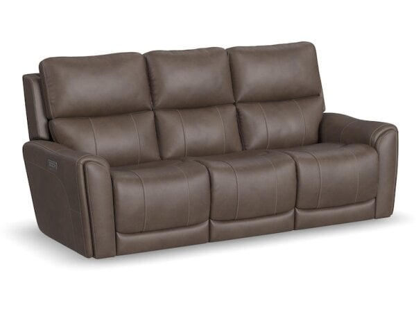 Carter Power Reclining Sofa with Console and Power Headrests and Lumbar Sofas Customizable
