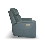 Vernon Admiral Fabric Power Reclining Sofa with Power Headrests, Lumbar, Heat & Massage - Image 3