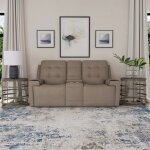 Iris Power Reclining Loveseat with Console and Power Headrests - Image 3