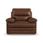 David Pecan Leather Chair Chairs Flexsteel 8