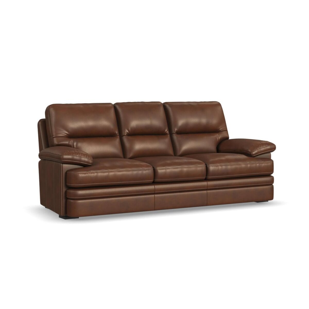 David Pecan Leather Sofa Sofas Flexsteel 4