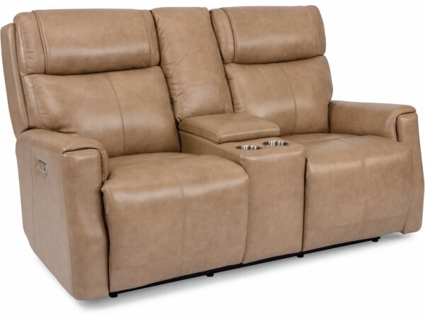Holton Power Reclining Loveseat with Console and Power Headrests