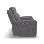Ridge Granite Fabric Power Reclining Loveseat with Console and Power Headrests - Image 3