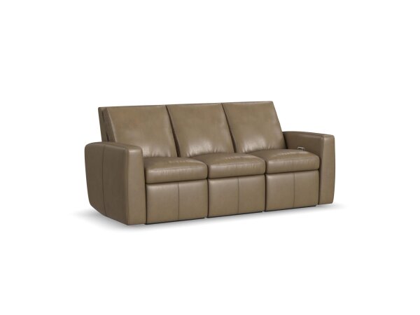 Aria Fawn Leather Power Reclining Sofa Sofas Flexsteel