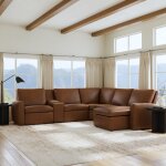 Aria Leather Power Reclining Sectional - Image 4