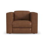 Austin Chestnut Leather Power Recliner with Power Headrest Recliners Flexsteel 9