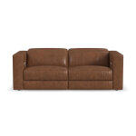 Austin Chestnut Leather Power Reclining Sofa with Power Headrests - Image 2