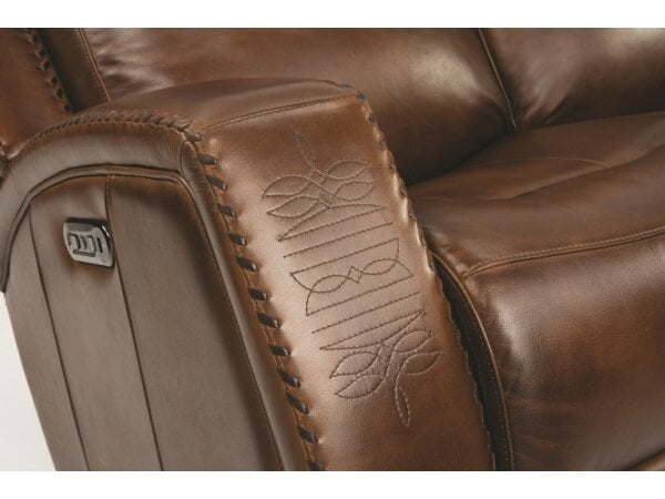 Mustang Power Reclining Loveseat with Console and Power Headrests - Image 4