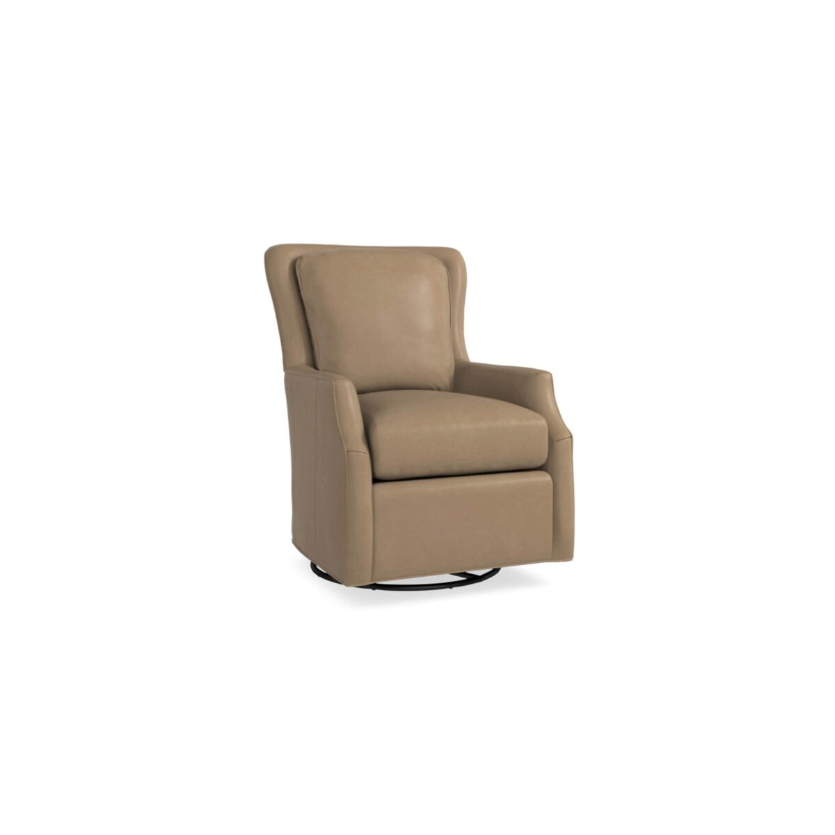 Kent Leather Swivel Glider Chairs Bassett Furniture 4