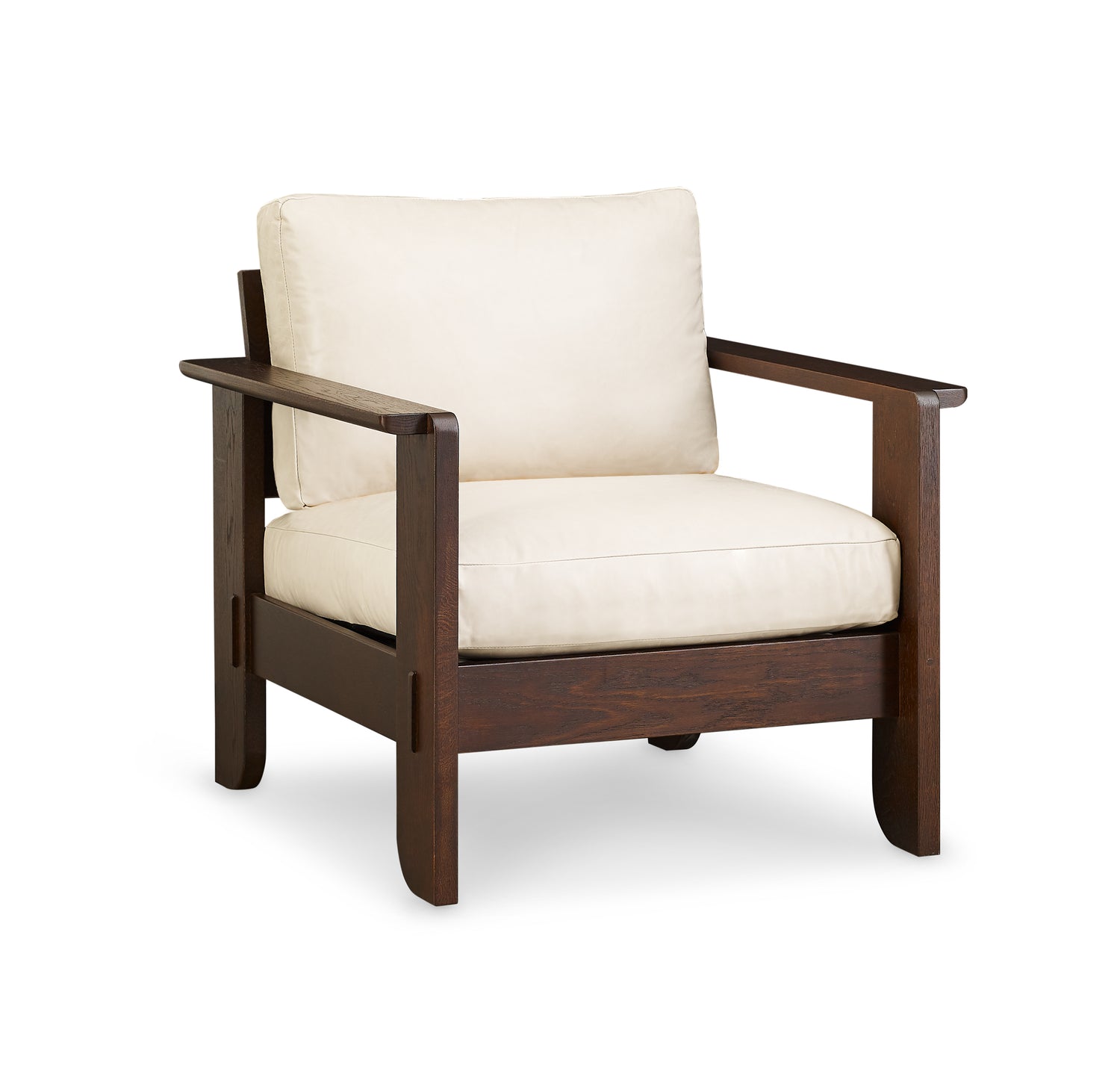 Dearborn Wood-Frame Lounge Chair