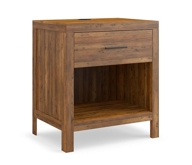 Benchmade Midtown Maple Bedside Table W/Charger