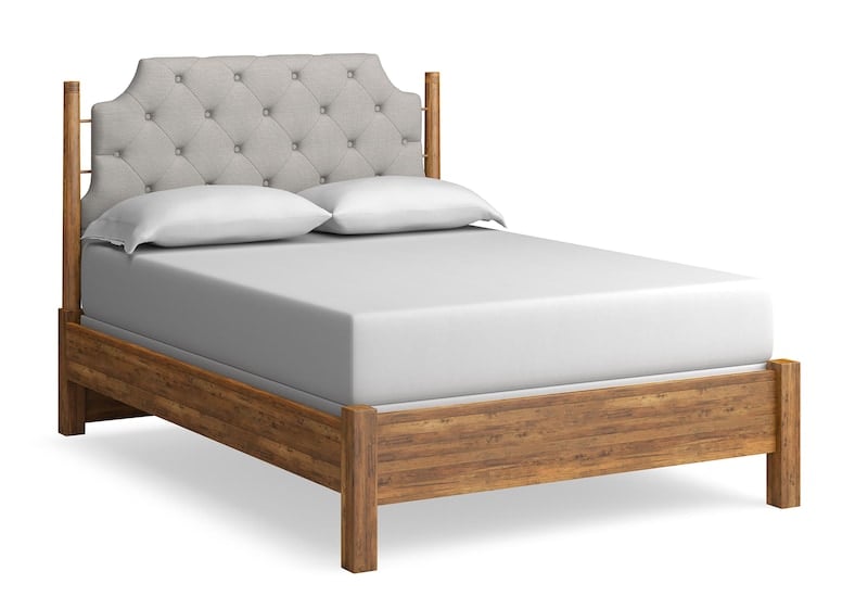 Benchmade Midtown Maple Upholstered Bed
