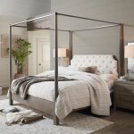 Benchmade Midtown Maple Upholstered Poster Bed w/Canopy - Image 2