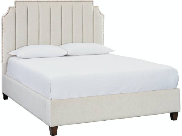 Custom Upholstered Princeton Step Rectangular Bed Beds Bassett Furniture
