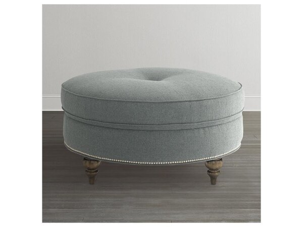 Custom Round Ottoman Ottomans & Poufs Bassett Furniture