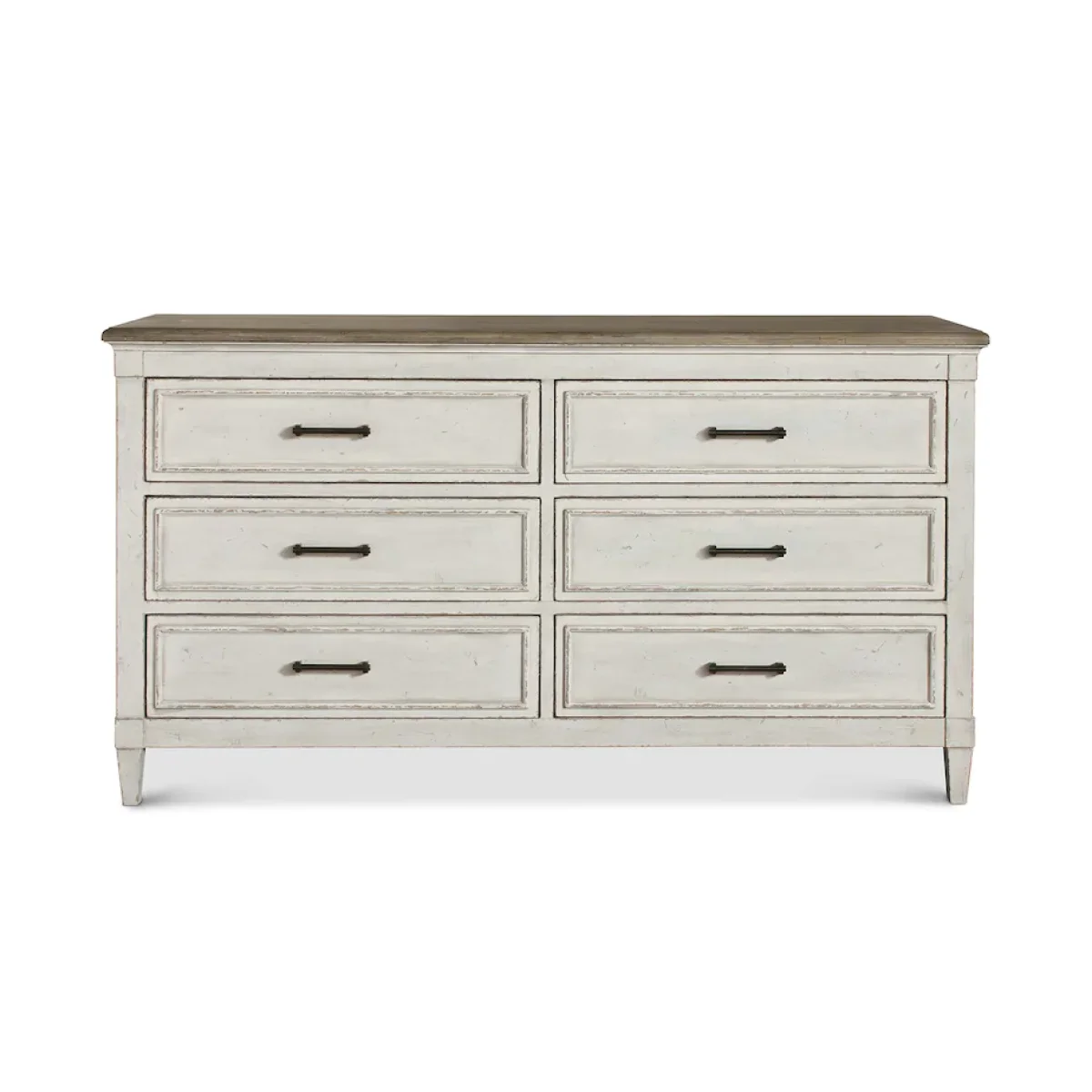 Bella 6 Drawer Wood Top Dresser Dressers Bassett Furniture 4