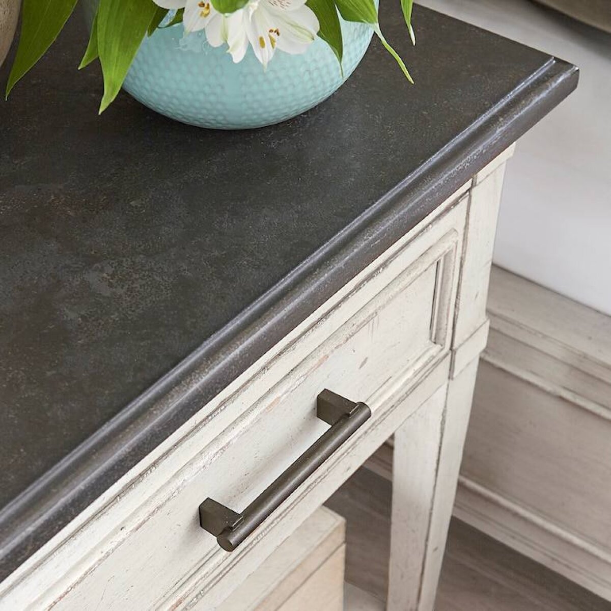 Bella Stone Top Bedside Table Nightstands Bassett Furniture 5
