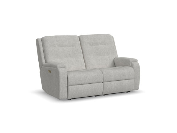 Arlo Fabric Power Reclining Loveseat with Power Headrests & Lumbar Loveseats Customizable