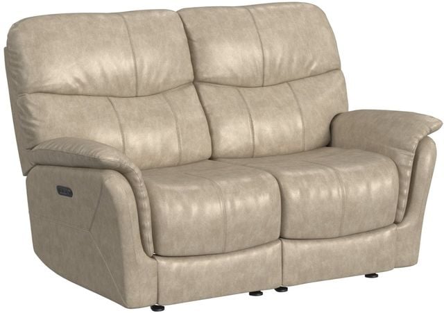 Club Level Cary Flax Power Loveseat