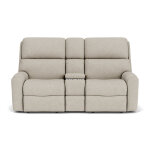 Rio Fabric Power Reclining Loveseat with Console & Power Headrests - Image 2