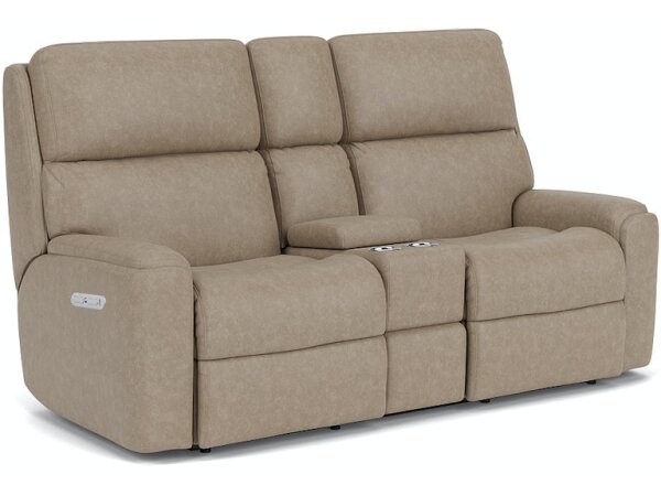 Rio Power Reclining Loveseat with Console and Power Headrests - Image 2