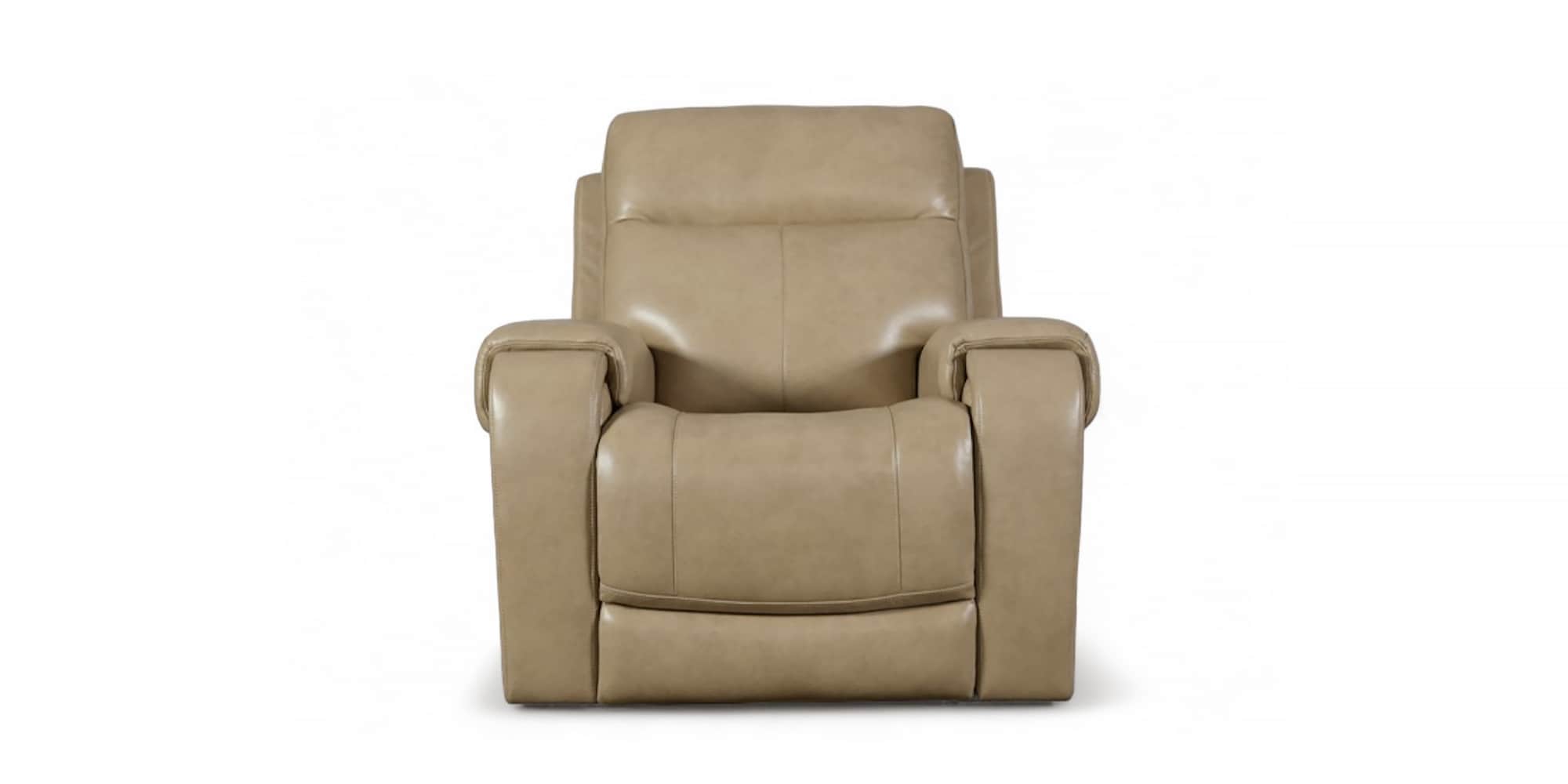 Avery Leather Power Recliner Champagne