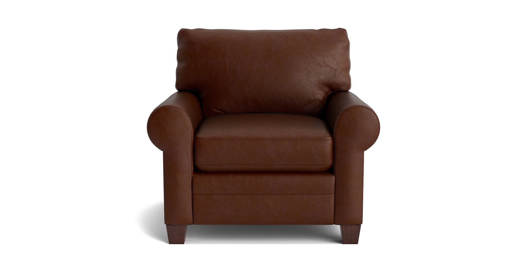 Carolina Leather Roll Arm Chair