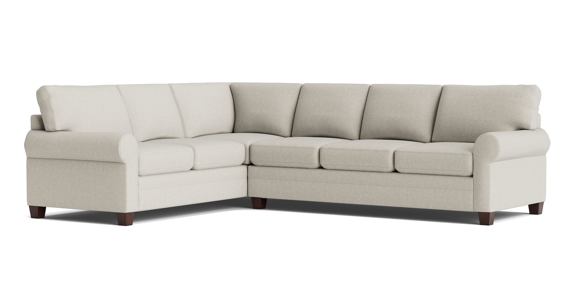 Carolina Roll Arm L-Shaped Sectional