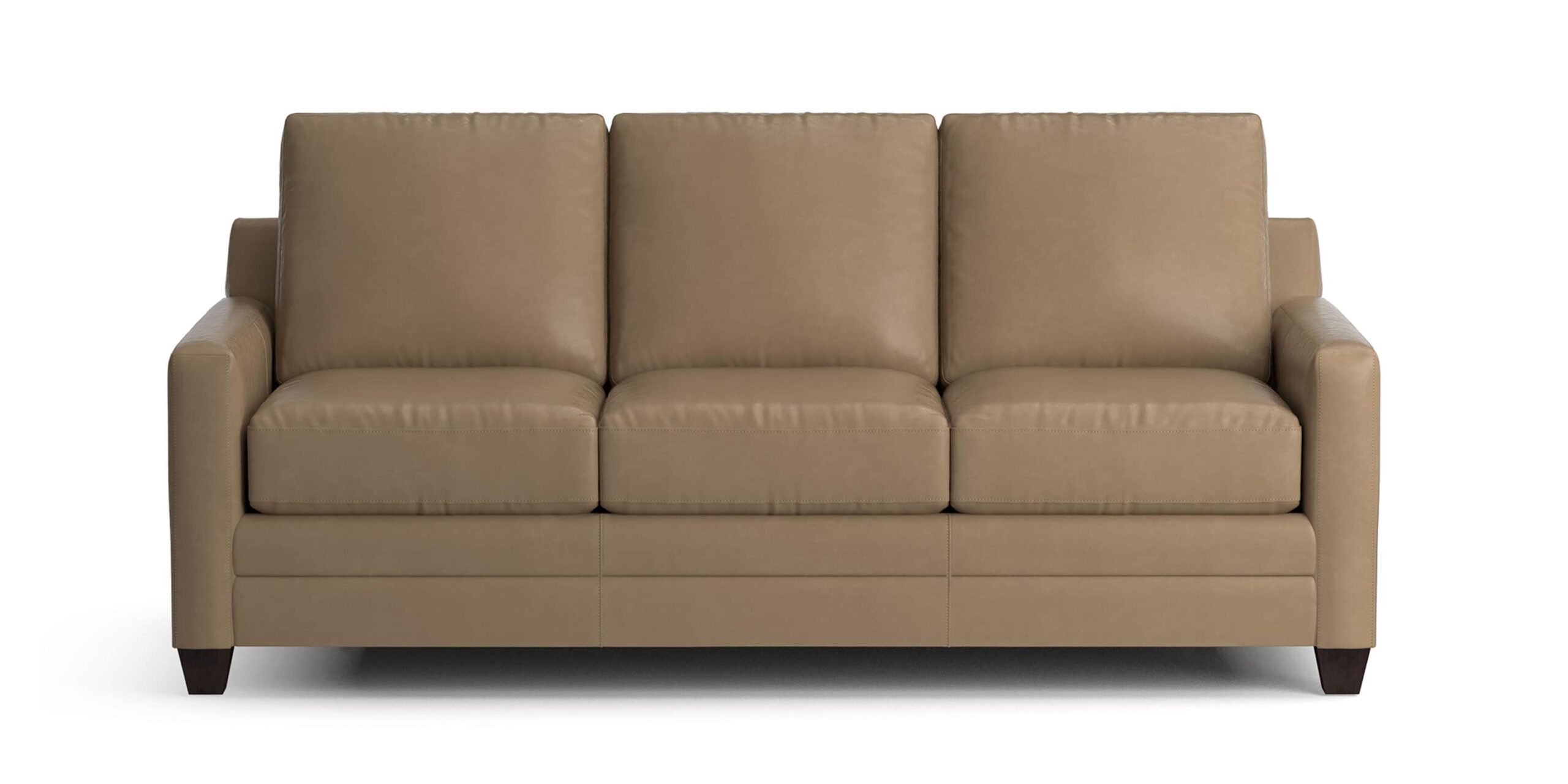 Carolina Leather Thin Track Arm Sofa