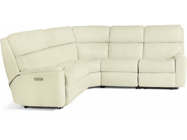 Rio Power Reclining Sectional with Power Headrests Sectionals Customizable