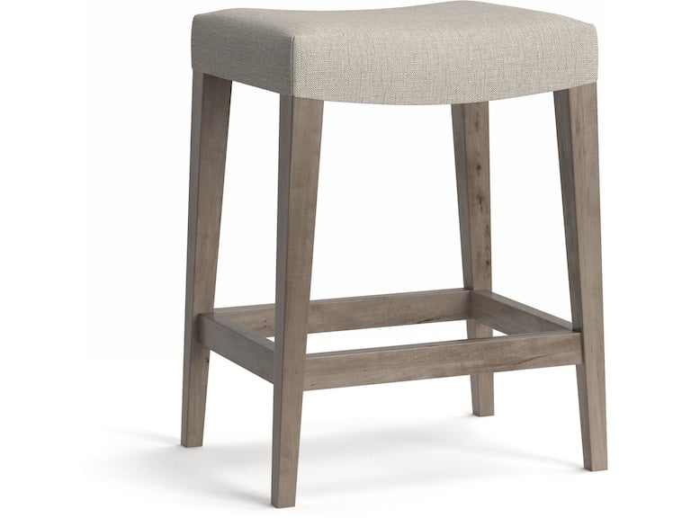 Vail Maple Fabric Saddle Stool
