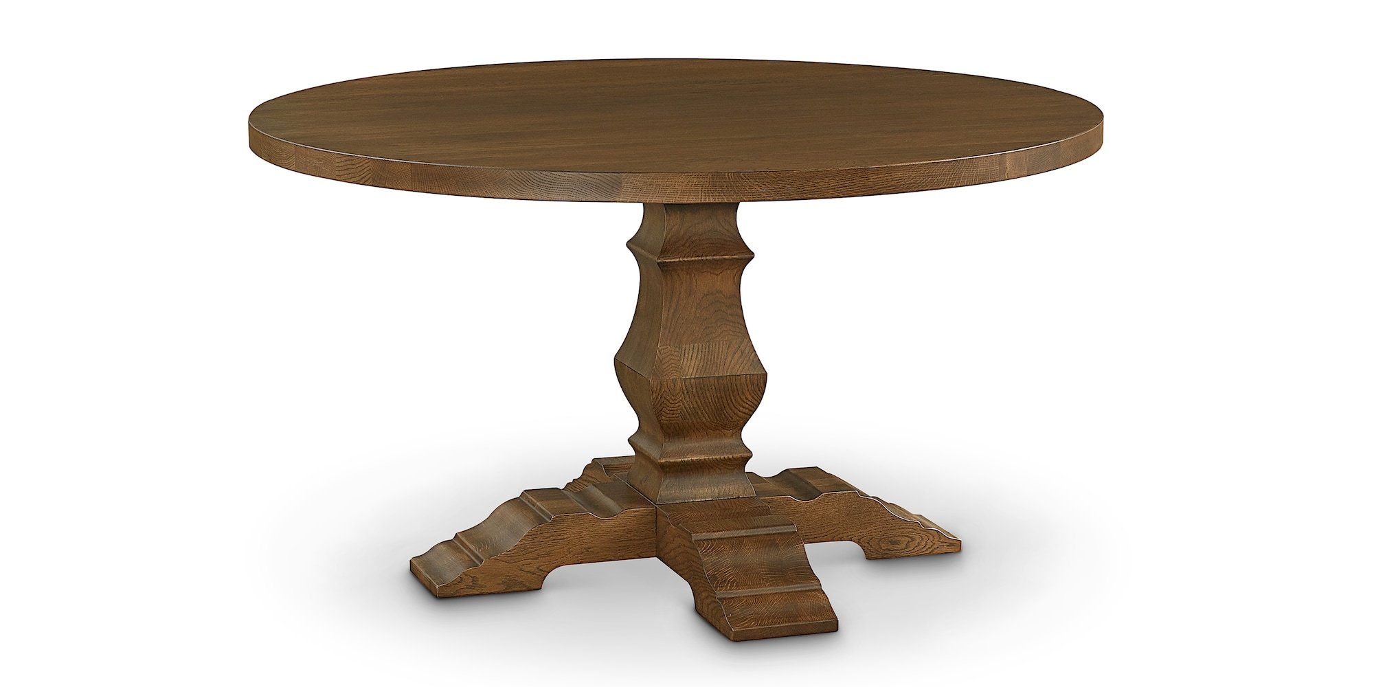 Tavern Round Dining Table 54″ Washed Linen Oak Tavern Round Dining Table 54" Washed Linen Oak - Image 1