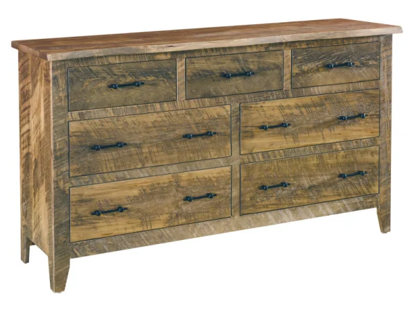 Amish Essentials Amish Rough Sawn 7 Drawer Dresser Dressers Archbold Furniture Amish Essentials Amish Rough Sawn 7 Drawer Dresser Dressers Archbold Furniture