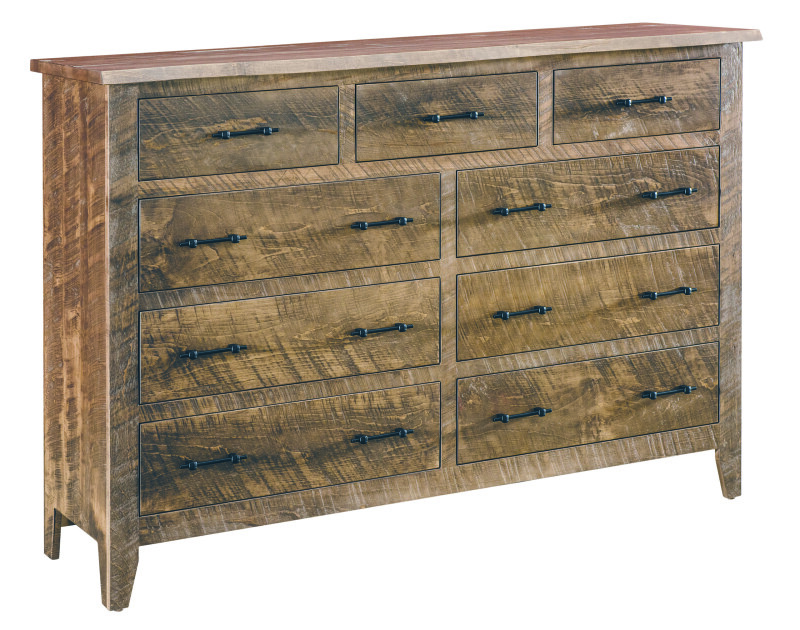Amish Essential Amish Rough Sawn 9 Drawer Dresser