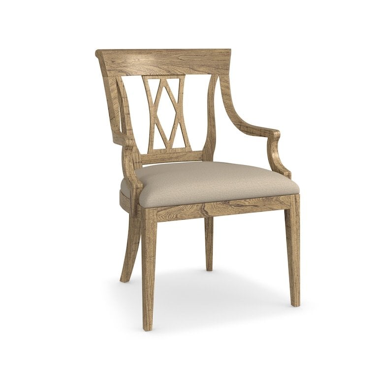 Woodridge Wood Back Arm Chair Sierra Brown