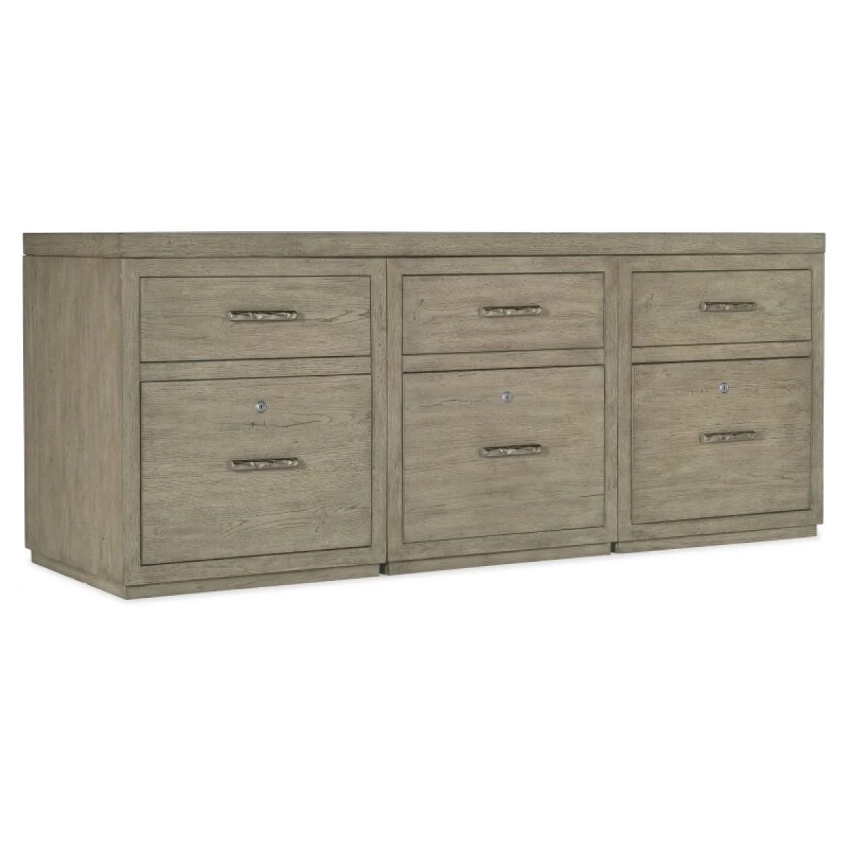 Linville Falls 72″ Credenza with Three Files Desks Brown 4