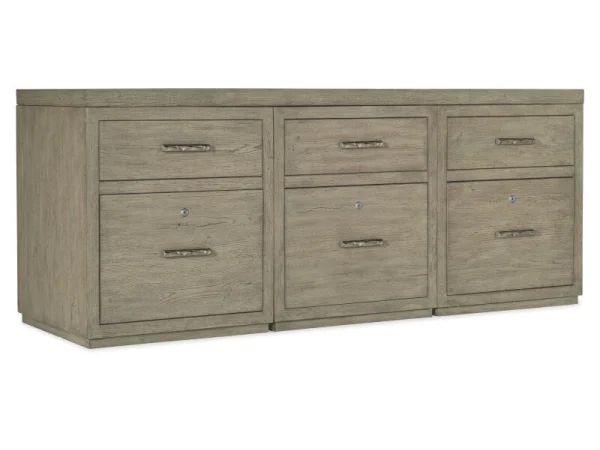 Linville Falls 72″ Credenza with Three Files Desks Brown